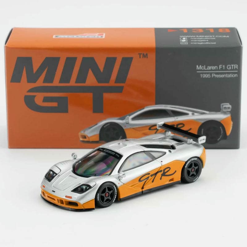MINI GT 1:64 McLaren F1 GTR 1995 Diecast Model Car #1318 – Alloy Supercar Collectible