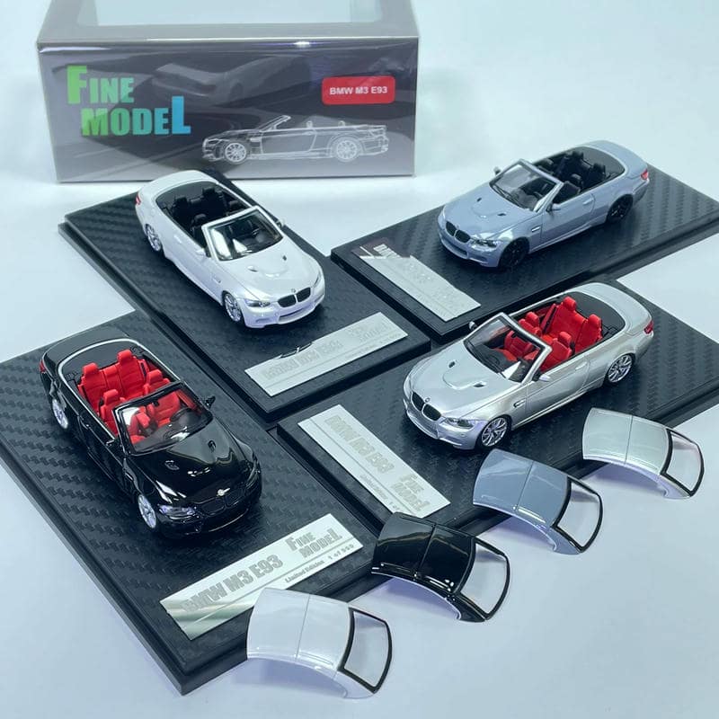 FINE MODEL 1:64 BMW M3 E93 Convertible Diecast Model Car – Alloy Open-Top Collectible