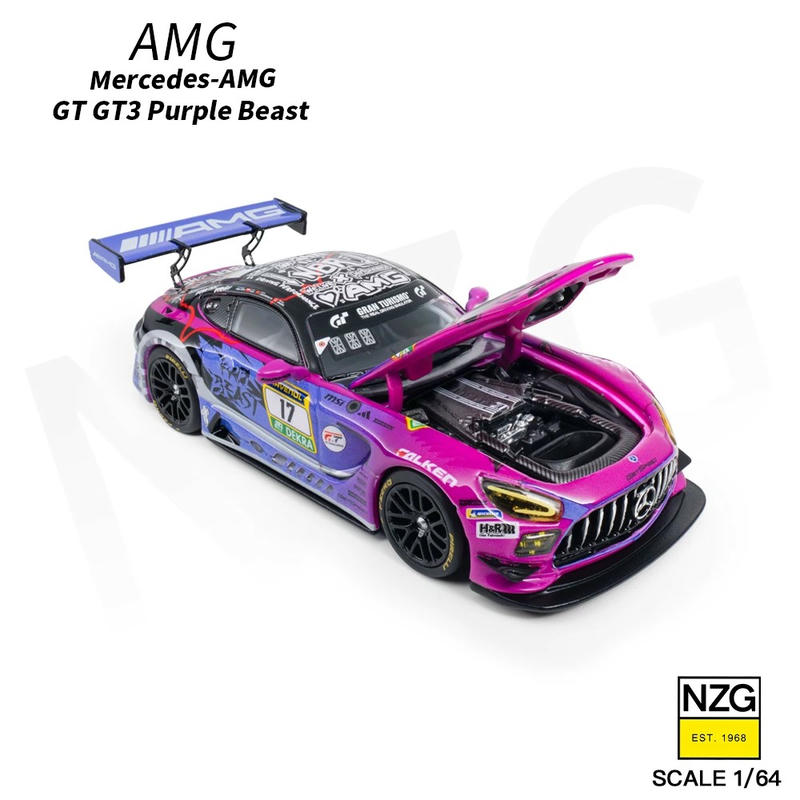 NZG 1:64 Mercedes-AMG GT3 "Purple Beast" 2025 Diecast Model