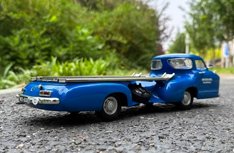 IVY Blue Miracle 1:18 Anhänger Transportfahrzeug Renntransporter Legierung Automodell
