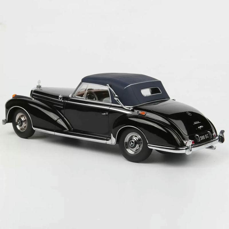 KK Scale 1:18 Mercedes-Benz 300 Sc Cabriolet 1957 Black Diecast Model