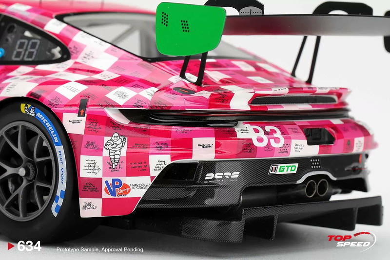 TopSpeed 1:18 Porsche 911 GT3 R (992) 2025 Daytona Resin Model — #83