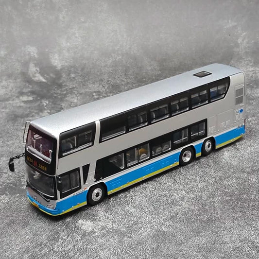 1:64 Beijing Bus Route 91 Ankai Double-Decker Electric Bus Diecast Model
