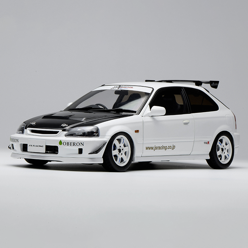 MOTORHELIX MH 1:18 Honda Civic Type R EK9 J's Racing Diecast Model – Full Detail JDM