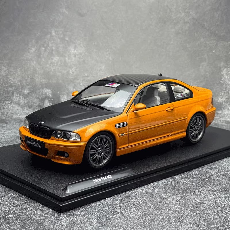 Solido 1:18 BMW E46 M3 Coupe Solido Works Orange 2000 Diecast Model