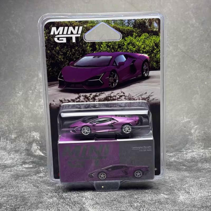 MINI GT 1:64 Lamborghini Revuelto Viola 30th Matte Diecast Model Car