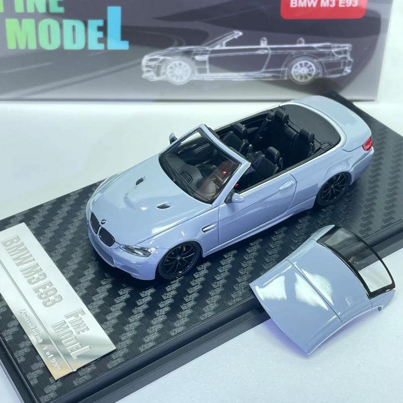 FINE MODEL 1:64 BMW M3 E93 Convertible Diecast Model Car – Alloy Open-Top Collectible
