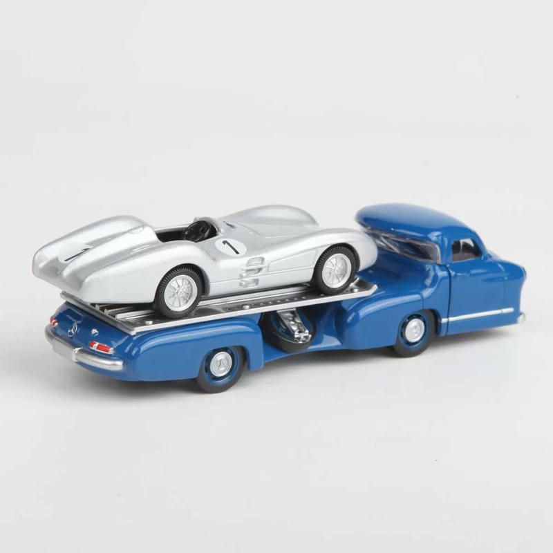 NOREV 1:64 Mercedes-Benz W196 Blue Miracle Transport Vehicle (1954) Alloy Model