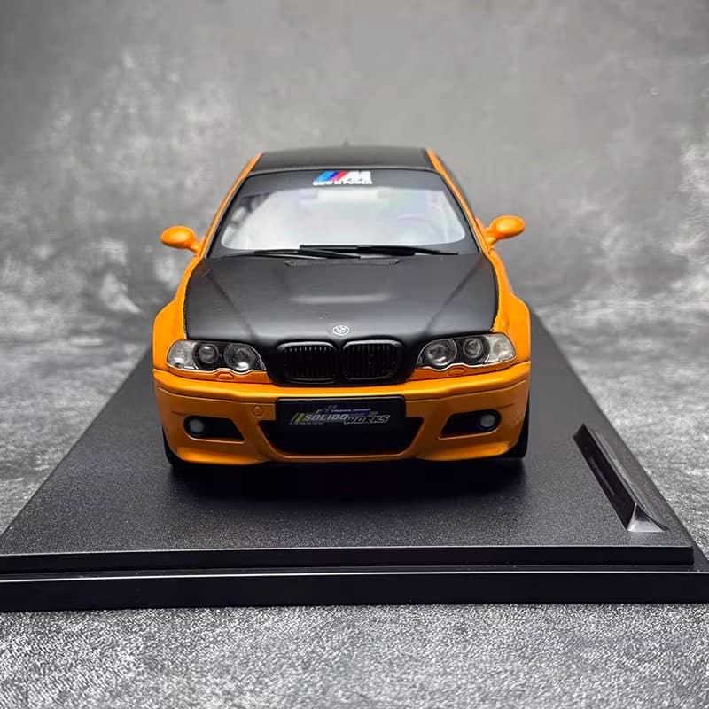Solido 1:18 BMW E46 M3 Coupe Solido Works Orange 2000 Diecast Model