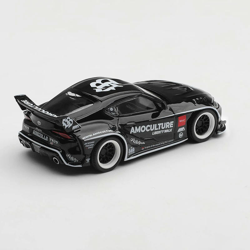MINI GT 1:64 Toyota GR Supra LBWK AMOCULTURE Diecast Model Car – Black