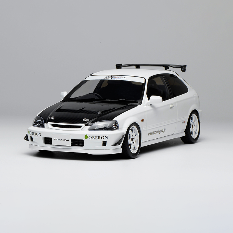 MOTORHELIX MH 1:18 Honda Civic Type R EK9 J's Racing Diecast Model – Full Detail JDM
