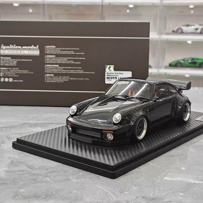 Ignition 1:18 Porsche 964 RWB Blackbird Wangan Resin Model — IG3594