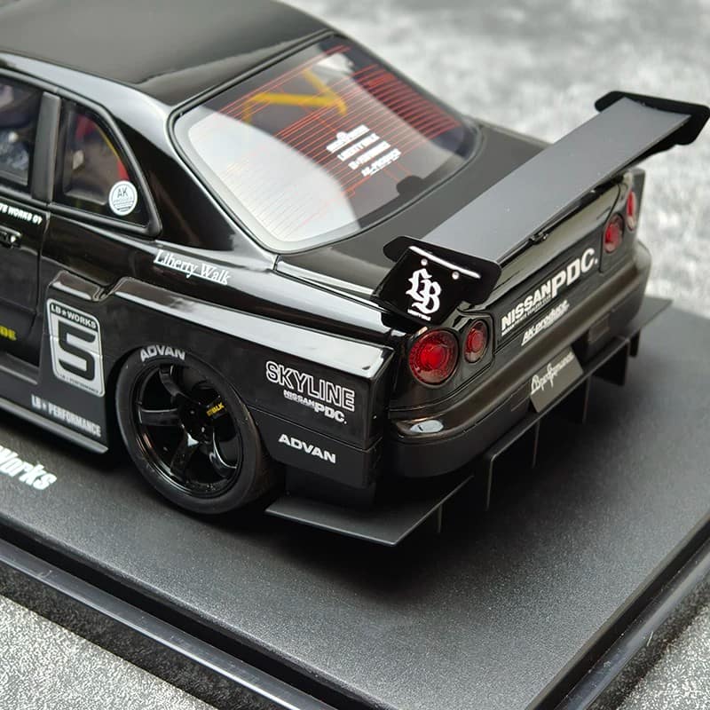 GT Spirit 1:18 Nissan Skyline GT-R R34 LB-Super Resin Model – Liberty Walk Widebody JDM
