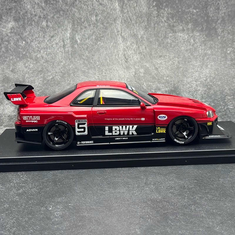 GT Spirit 1:18 Nissan Skyline GT-R R34 Super Silhouette LBWK Resin Model