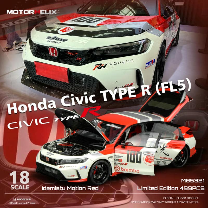 Motorhelix MH 1:18 Honda Civic Type R (FL5) Diecast Model – JDM