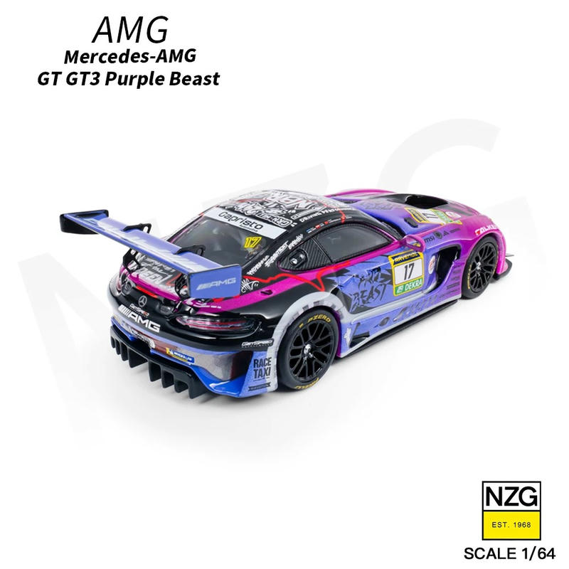 NZG 1:64 Mercedes-AMG GT3 "Purple Beast" 2025 Diecast Model