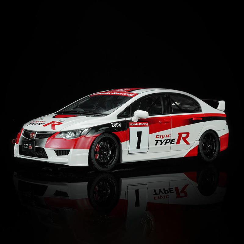 MotorHelix 1:18 Honda Civic Type R (FD2) Japan One-Make Race #1 Diecast Model Car