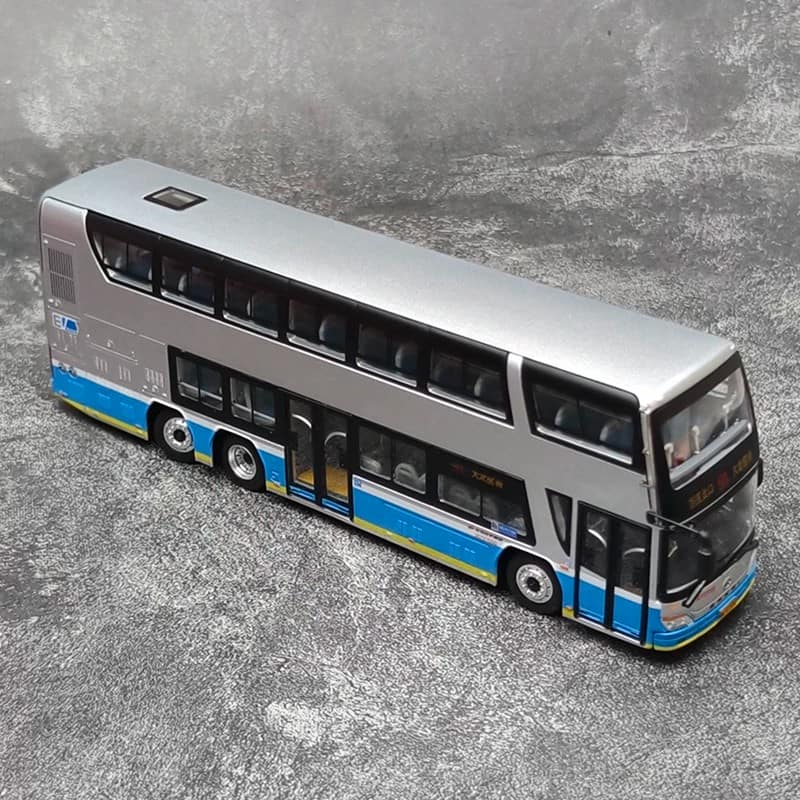1:64 Beijing Bus Route 91 Ankai Double-Decker Electric Bus Diecast Model