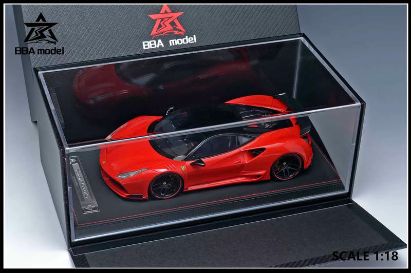BBA Ferrari 488 GTB Novitec 1:18 Resin Model Car