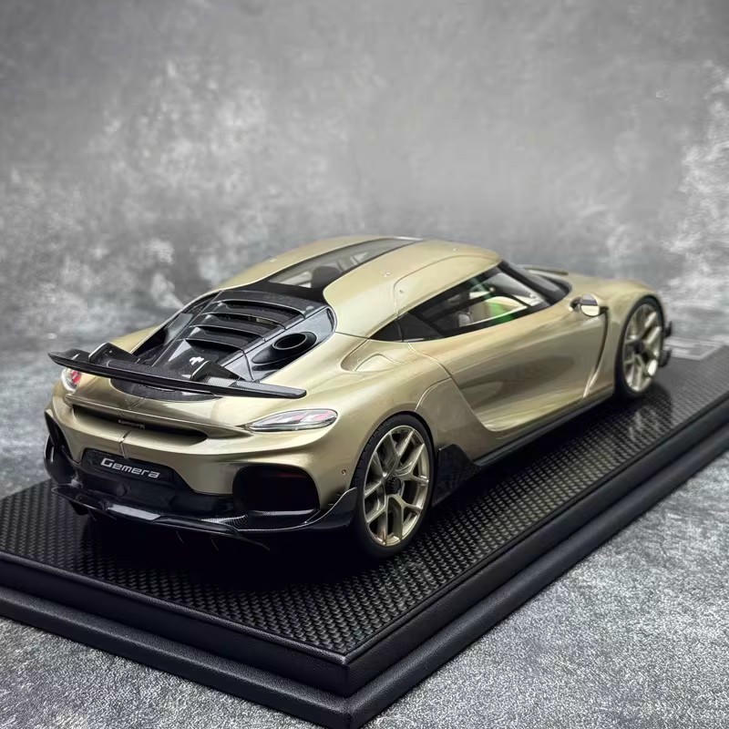 FrontiArt 1:18 Koenigsegg Gemera Resin Model — Champagne Gold