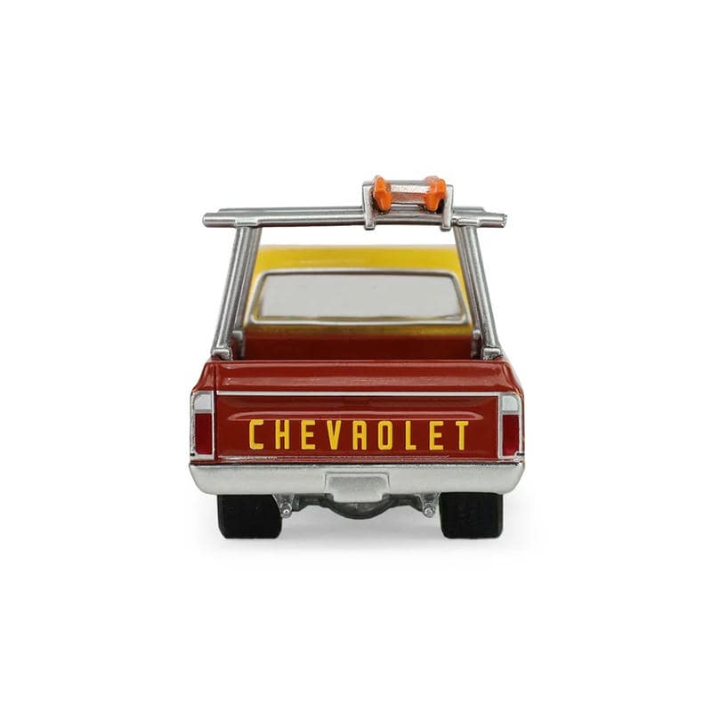 GreenLight 1:64 Chevrolet C-10 Pickup with Ladder Rack Warning Edition Diecast Model