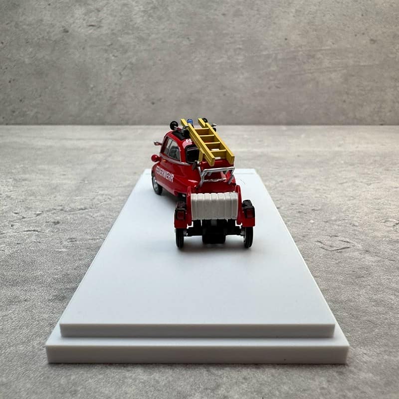 AR Box 1:64 BMW Isetta Fire Truck Set Red Diecast Model