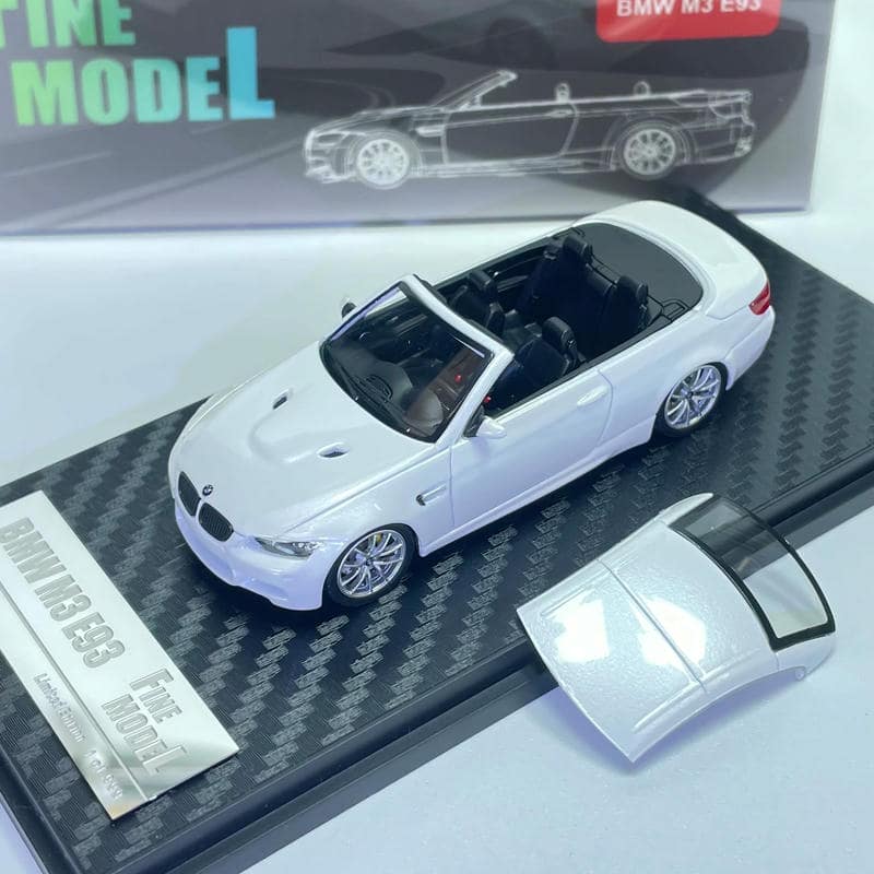 FINE MODEL 1:64 BMW M3 E93 Convertible Diecast Model Car – Alloy Open-Top Collectible