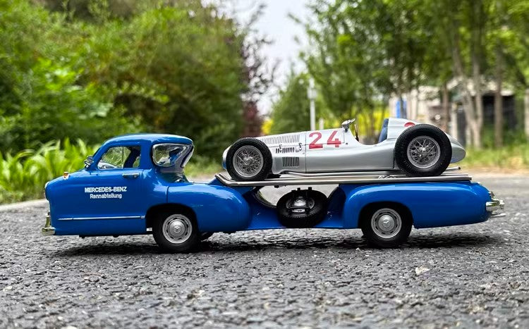 IVY Blue Miracle 1:18 Anhänger Transportfahrzeug Renntransporter Legierung Automodell
