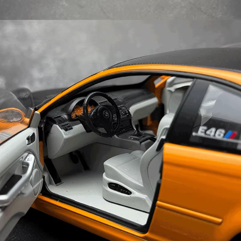 Solido 1:18 BMW E46 M3 Coupe Solido Works Orange 2000 Diecast Model