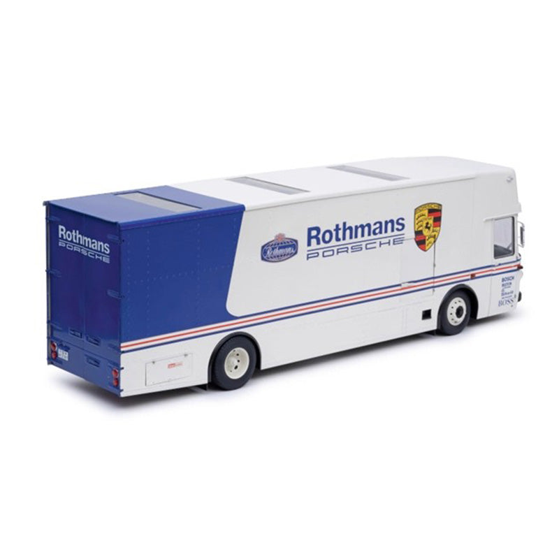 Schuco Mercedes-Benz O317K Porsche Racing Transporter 1:18 Diecast Model – Rothmans Livery