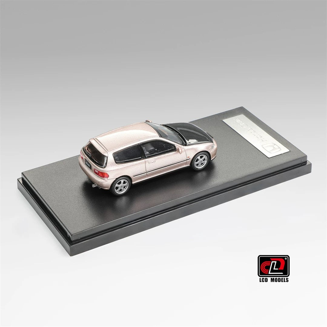 LCD Models 1:64 Honda Civic SiR II EG6 Diecast Model Car – Opening Hood JDM Hatchback Collectible