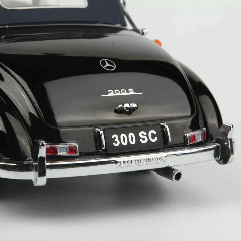 KK Scale 1:18 Mercedes-Benz 300 Sc Cabriolet 1957 Black Diecast Model
