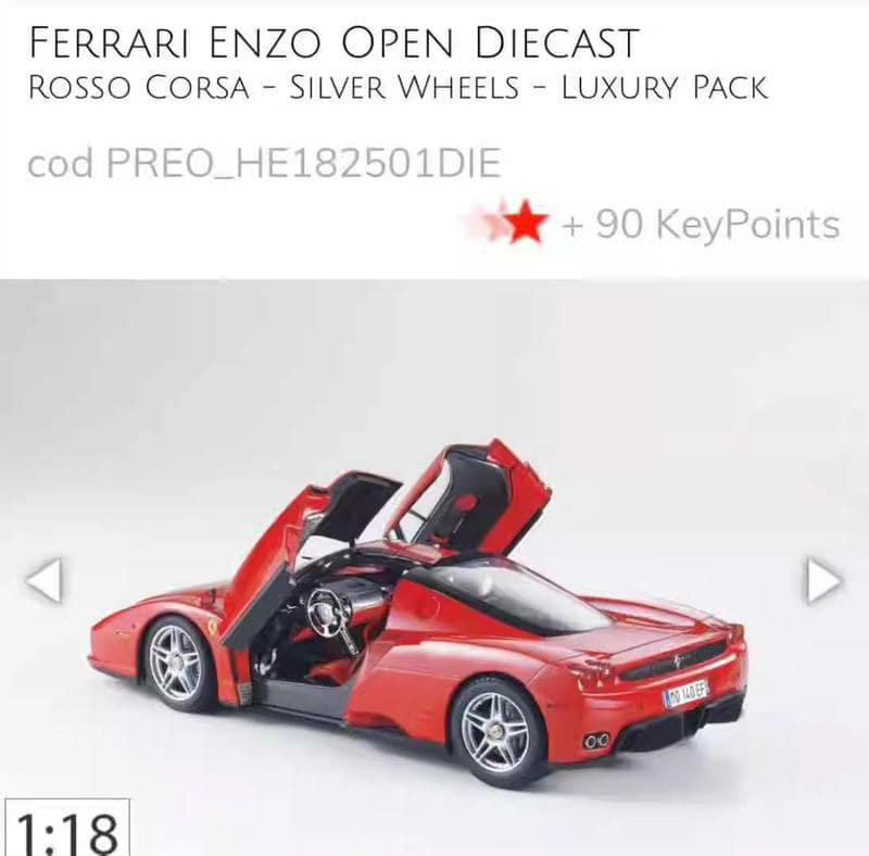 BBR 1:18 Ferrari Enzo Full-Opening Diecast Model – YX car model
