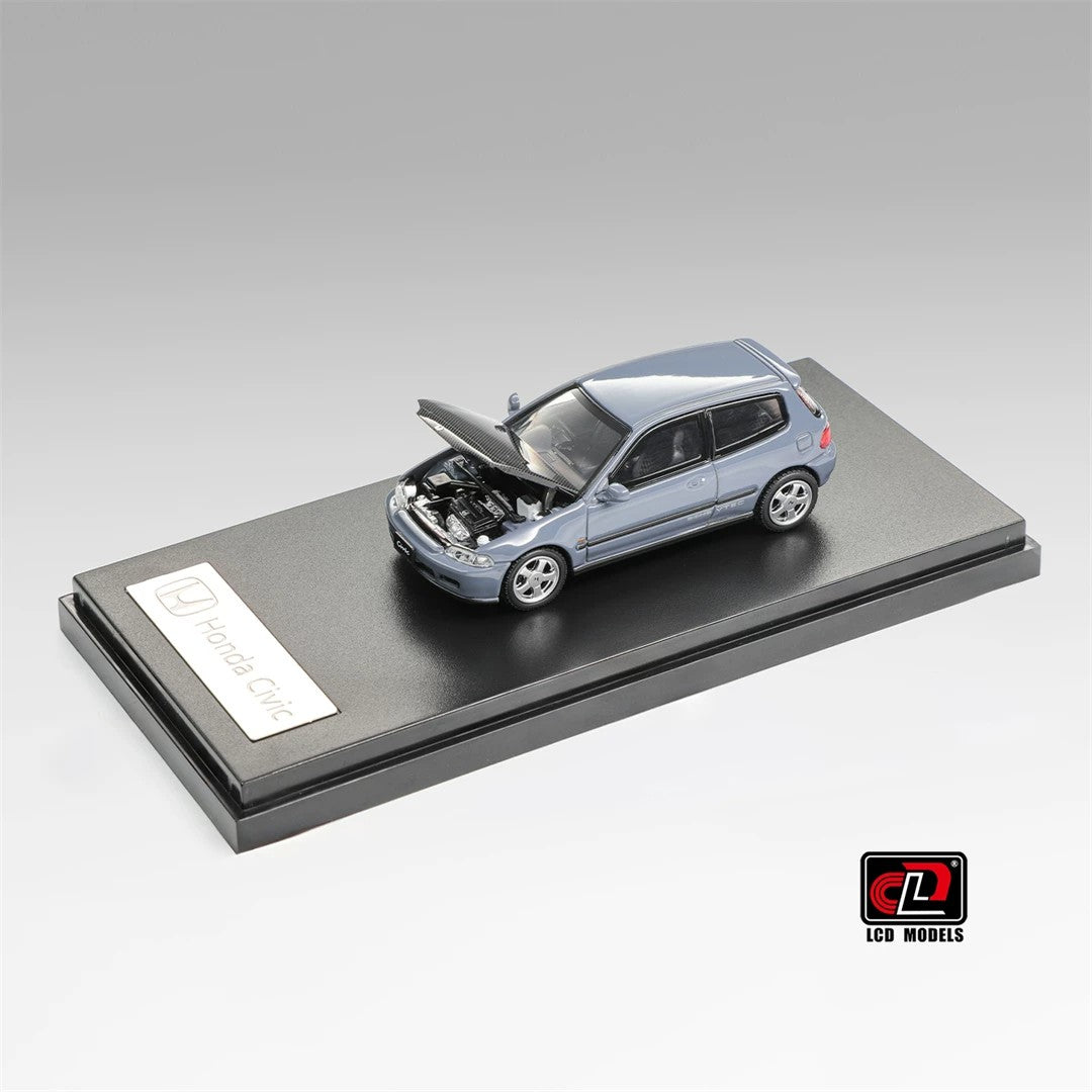 LCD Models 1:64 Honda Civic SiR II EG6 Diecast Model Car – Opening Hood JDM Hatchback Collectible