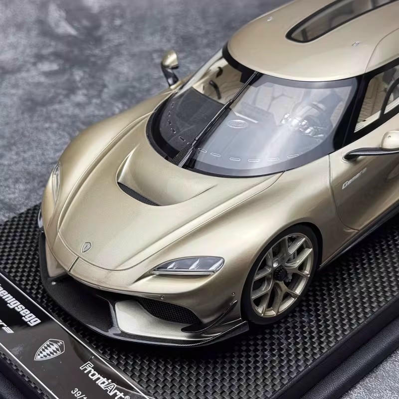 FrontiArt 1:18 Koenigsegg Gemera Resin Model — Champagne Gold
