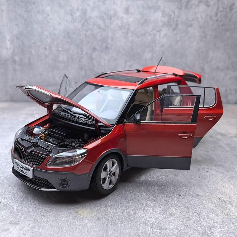Original 1:18 Shanghai Volkswagen Skoda New Fabia Diecast Model Car