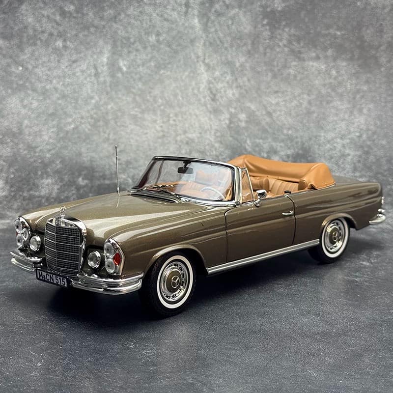 NOREV 1:18 Mercedes-Benz 280 SE Cabriolet W111 Diecast Model Car – Removable Soft-Top Roof Collectible