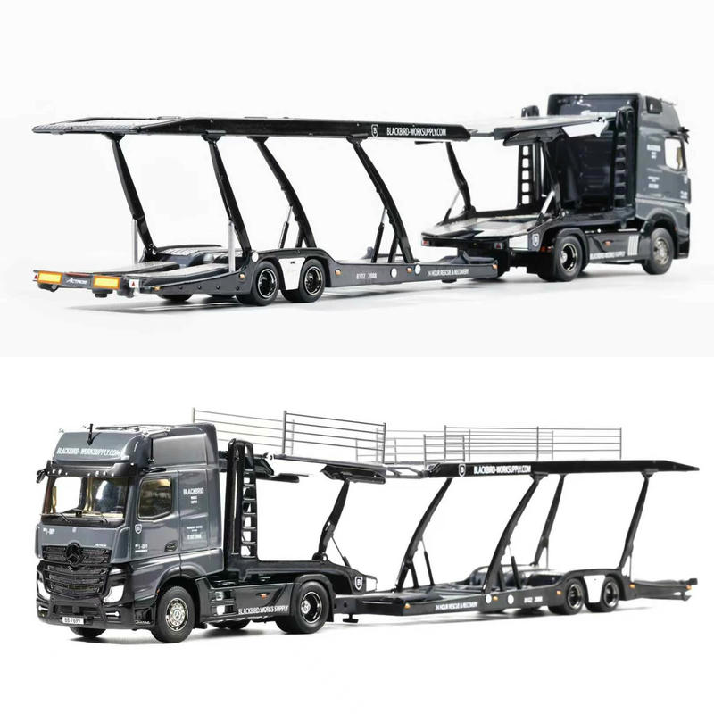 Mercedes-Benz Actros Double-Decker Car Transport Trailer 1:64 Diecast Model