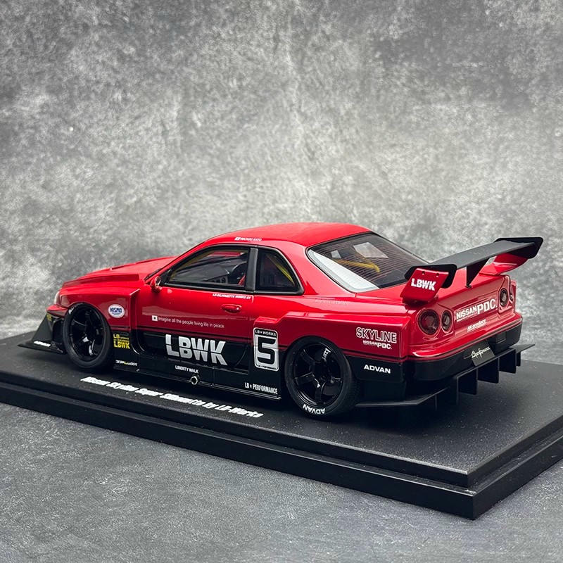 GT Spirit 1:18 Nissan Skyline GT-R R34 Super Silhouette LBWK Resin Model
