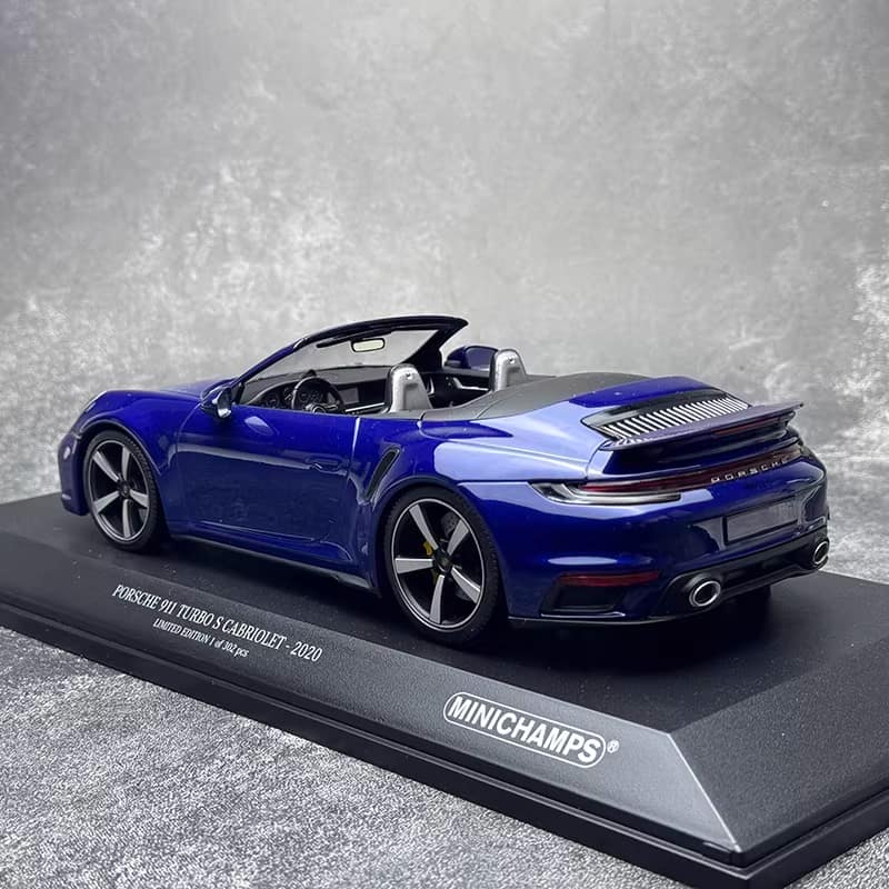 Minichamps 1:18 Porsche 911 (992) Turbo S Cabriolet 2020 Alloy Diecast Model Car