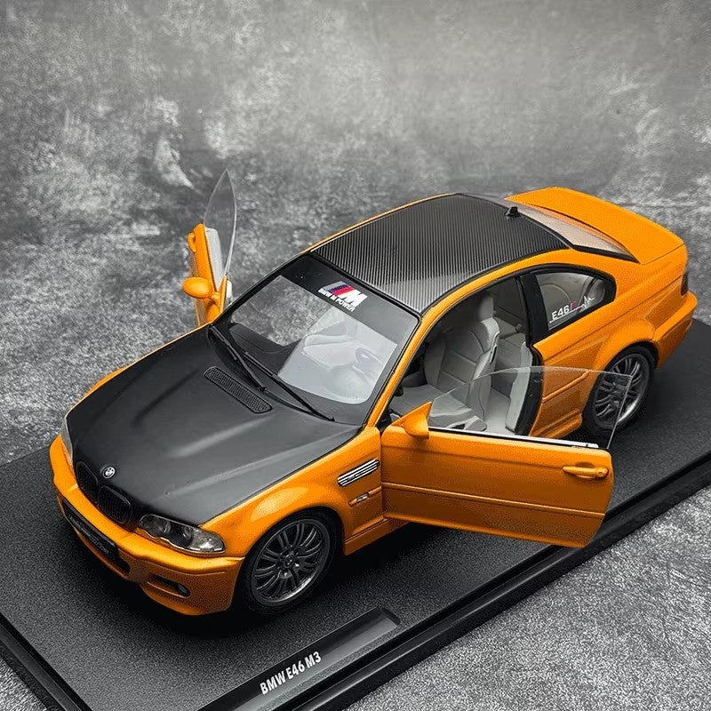 Solido 1:18 BMW E46 M3 Coupe Solido Works Orange 2000 Diecast Model