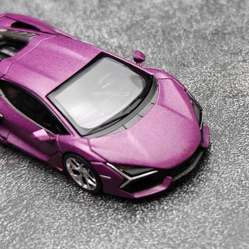 MINI GT 1:64 Lamborghini Revuelto Viola 30th Matte Diecast Model Car