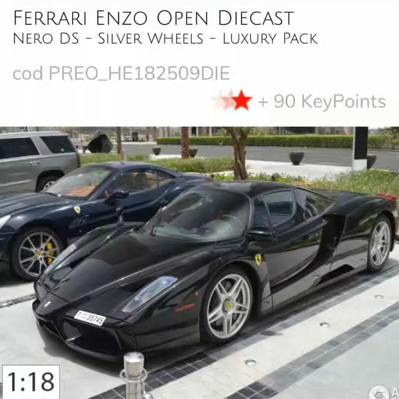 BBR 1:18 Ferrari Enzo Full-Opening Diecast Model – YX car model
