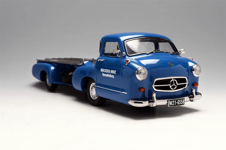 IVY Blue Miracle 1:18 Anhänger Transportfahrzeug Renntransporter Legierung Automodell