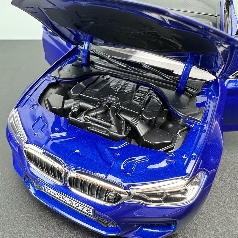 NOREV 1:18 BMW M5 F90 M Power Alloy Diecast Model Car – Blue Collector Display