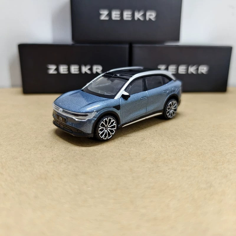 Official 1:64 ZEEKR 7X Diecast Model Car – Geely Electric SUV Alloy Collector Model