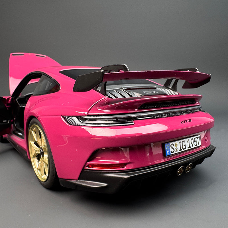 Norev Porsche 911 GT3 1:18 Scale Diecast Model Car – Alloy, ABS &amp; Rubber with Opening Doors and Functional Steering