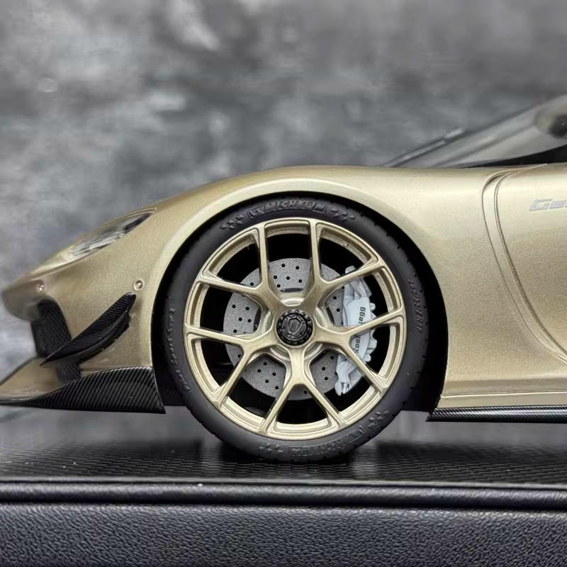 FrontiArt 1:18 Koenigsegg Gemera Resin Model — Champagne Gold