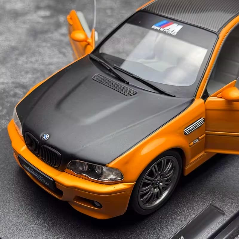 Solido 1:18 BMW E46 M3 Coupe Solido Works Orange 2000 Diecast Model