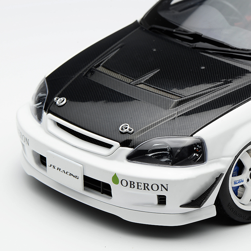 MOTORHELIX MH 1:18 Honda Civic Type R EK9 J's Racing Diecast Model – Full Detail JDM